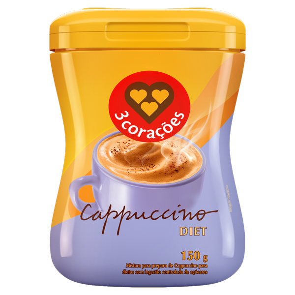 Cappuccino 3 Corações Diet 150g