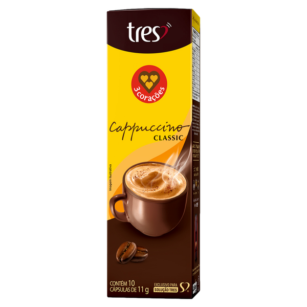 Cápsulas de Café 3 Corações Cappuccino 10x11g