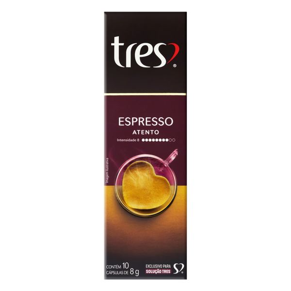Cápsulas de Café 3 Corações Espresso Atent 10x8g