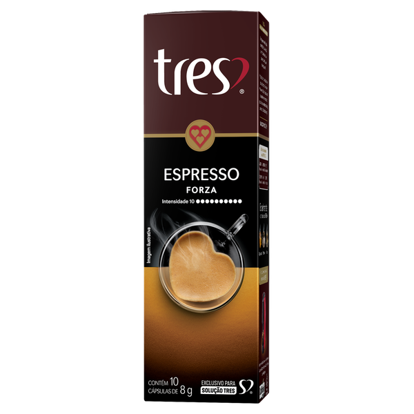 Cápsulas de Café 3 Corações Espresso Forza 10x8g