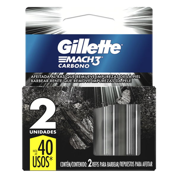 Carga Gillette Mach3 Carbono 2 Unidades