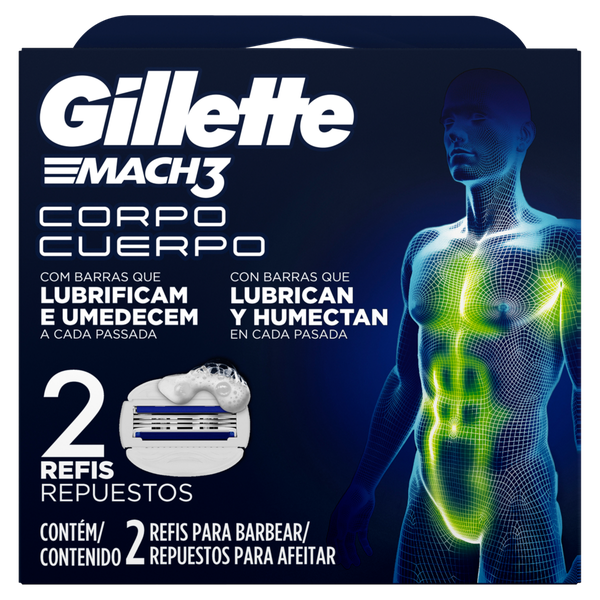 Carga Gillette Mach3 Corpo 2 Unidades
