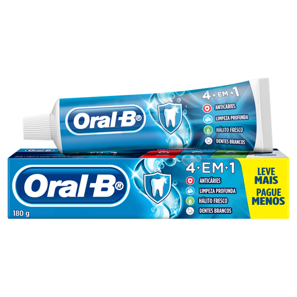Creme Dental Oral B 4 Em 1 Menta Lm Pm 180g