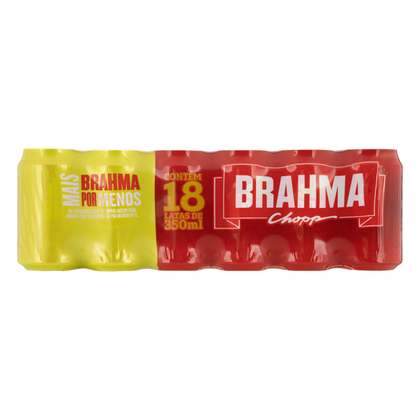 Cerveja Brahma Lata 18x350ml