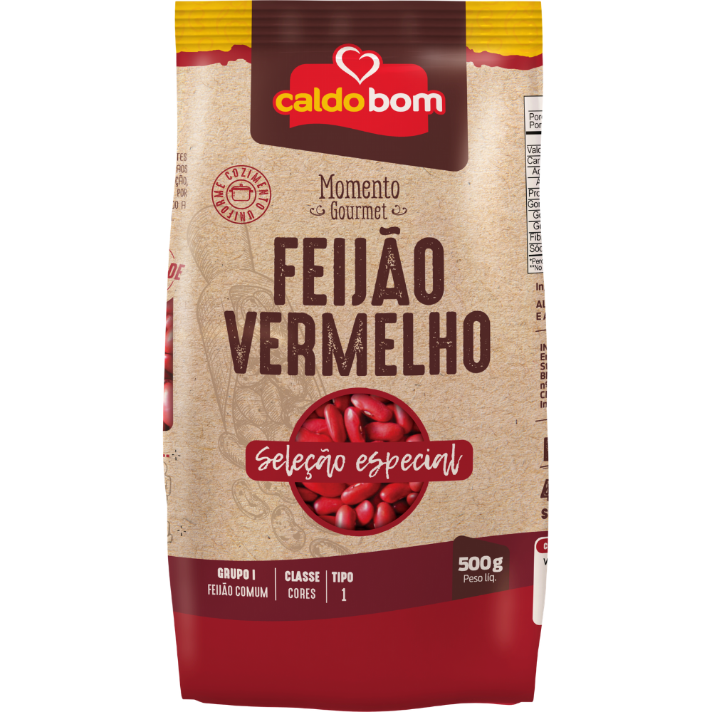 FEIJAO GOURMET CALDO BOM VERMELHO 500G