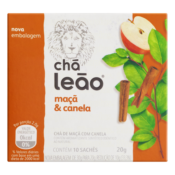 Chá Leão Maçã e Canela 20g