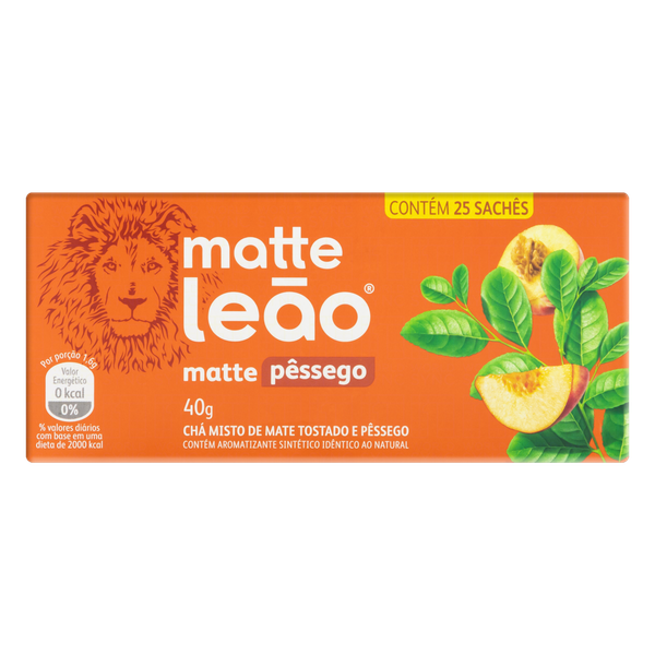 Chá Mate Leão Pêssego 40g