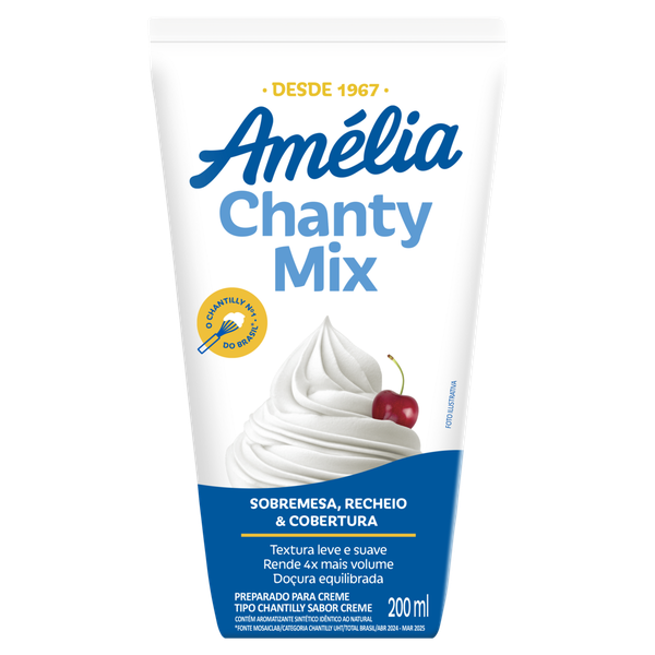 Bebida Vegetal Chantilly Amélia Chanty Mix 200ml