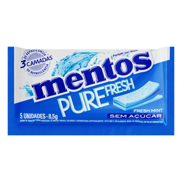 Chicletes Mentos Pure 3 Fresh Mint 8,5g