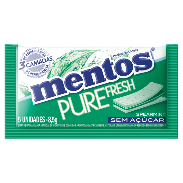 Chiclete Mentos Pure 3 Spearmint 8,5g