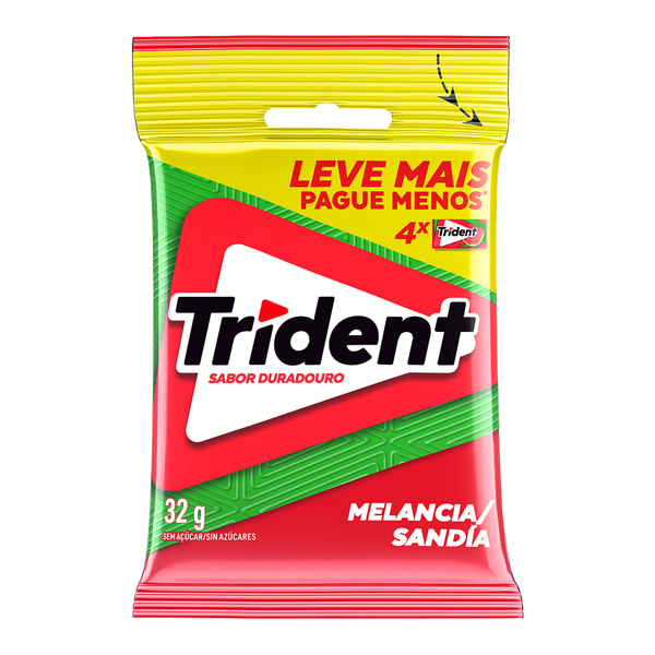 Chiclete Trident Bag Melância 4 Unidades 32g