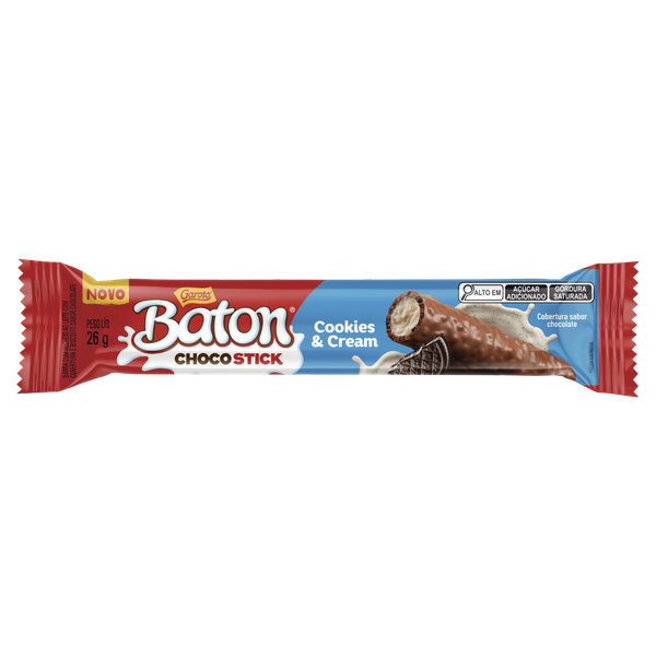 Chocolate Garoto Stick Cookies Cream 26g