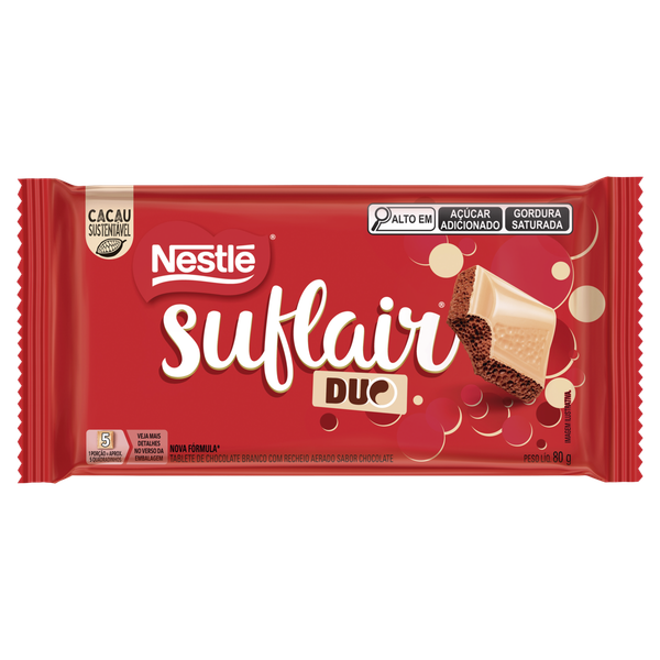 Chocolate Nestlé Suflair Duo Branco 80g