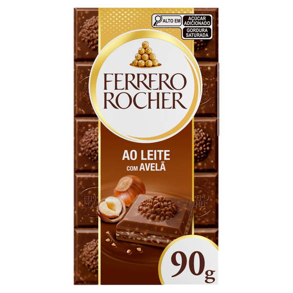 Chocolate Rocher Barra Ao Leite Ferrero 90g