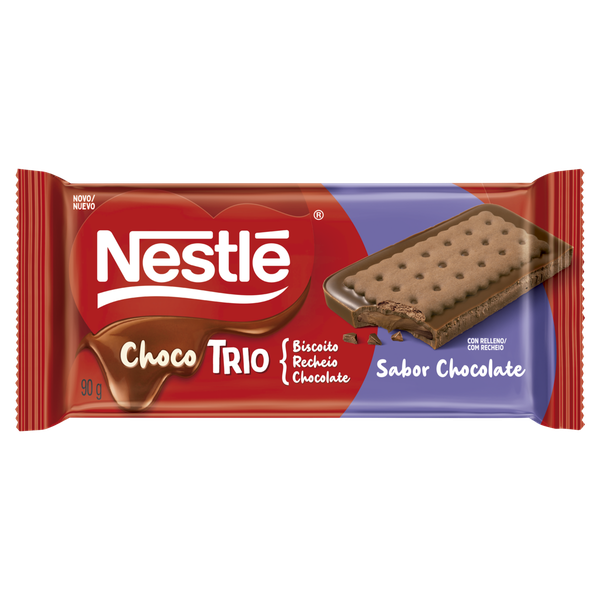 Chocolate Nestlé Recheado Biscoito Ao Leite 90g