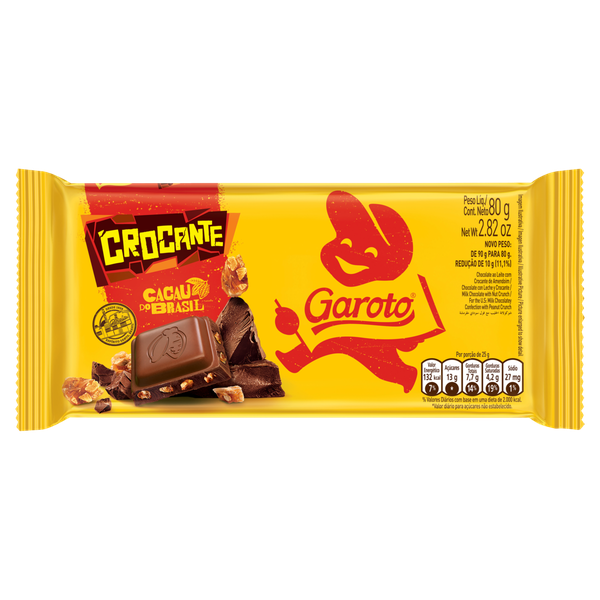 Chocolate Garoto Barra Crocante 80g