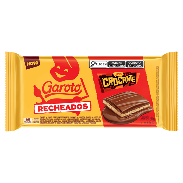 Chocolate Garoto Recheado Crocante 90g