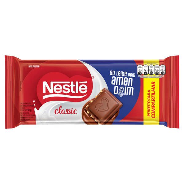 Chocolate Nestlé Classic Ao Leite com Amendoim 150g