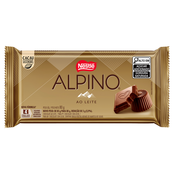Chocolate Nestlé Alpino Ao Leite 80g
