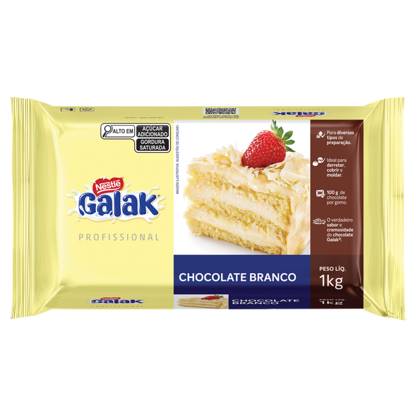 Chocolate Nestlé Galak Cobertura Branco 1kg