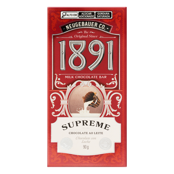 Chocolate Neugebauer 1891 Supreme Ao Leite Barra 90g