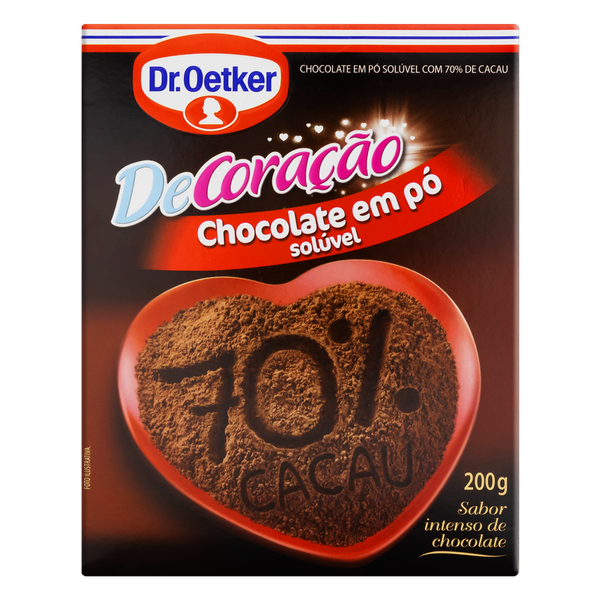 Chocolate em Pó Dr. Oetker 70% Cacau 200g