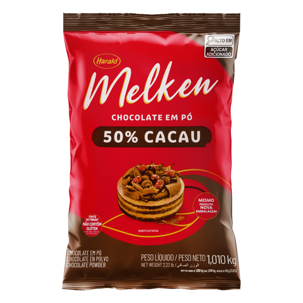 Chocolate em Pó Melken 50% Cacau 1,010kg