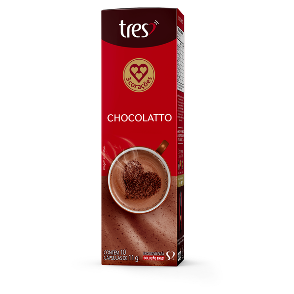 Cápsulas de Achocolatado 3 Corações Chocolatto 10x11g