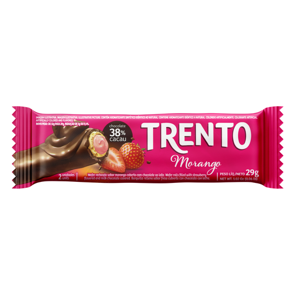 Chocolate Trento Wafer Morango 29g