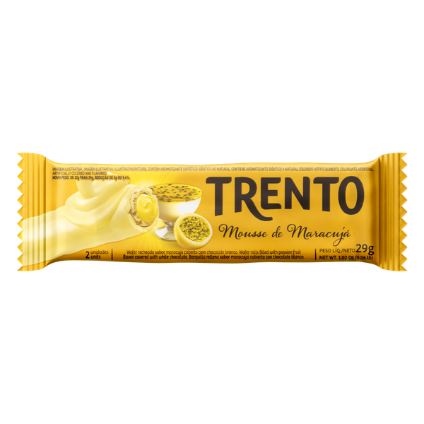 Chocolate Trento Wafer Mousse de Maracujá 29g