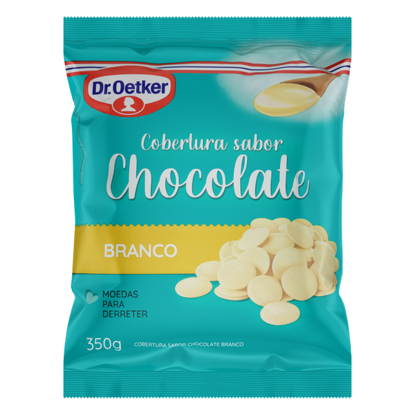 Chocolate Cobertura Moedas Branco 350g