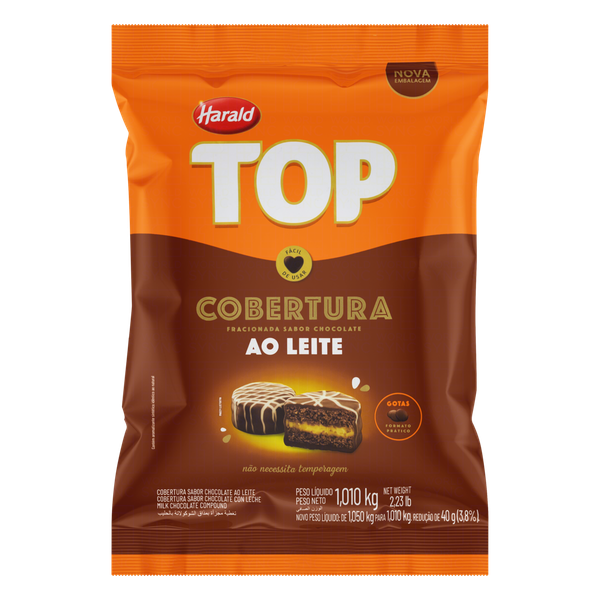 Cobertura Harald Top Gotas ao Leite 1,01kg
