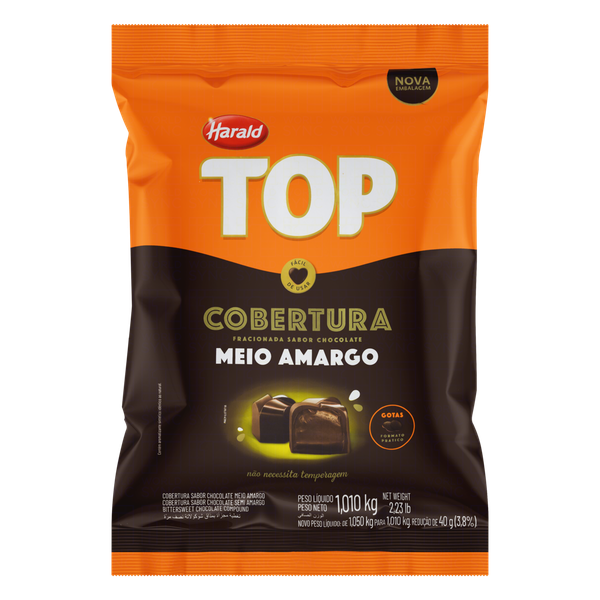 Cobertura Harald Top Gotas Meio Amargo 1,01kg