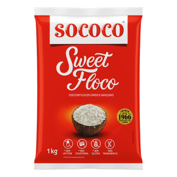 Coco Ralado Sococo Sweet Floco 1kg