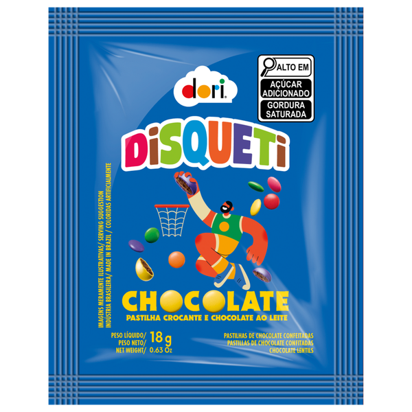 Confeito Dori Disqueti Chocolate 18g