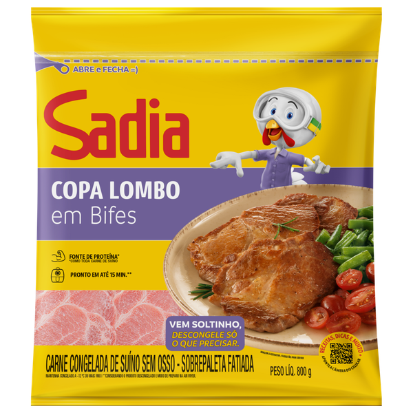 Copa Lombo Suíno Sadia Fatiado 800g