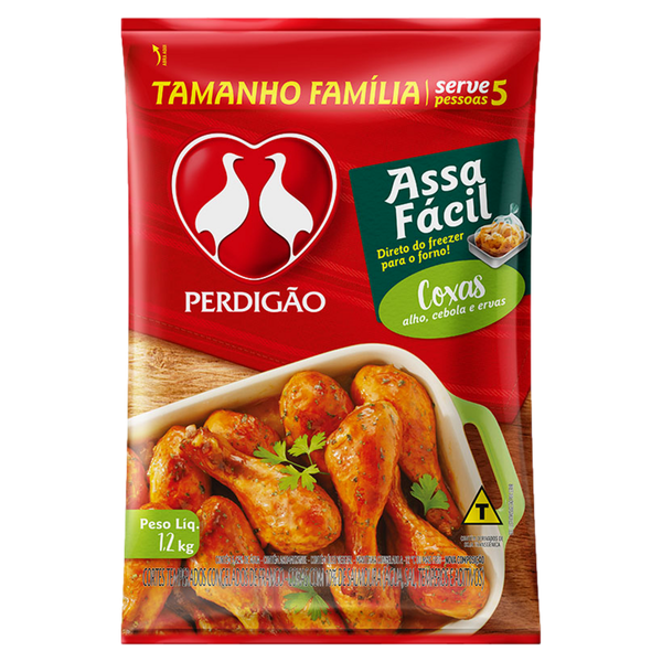 Coxa de Frango Perdigão Temperada Congelada 1,2kg