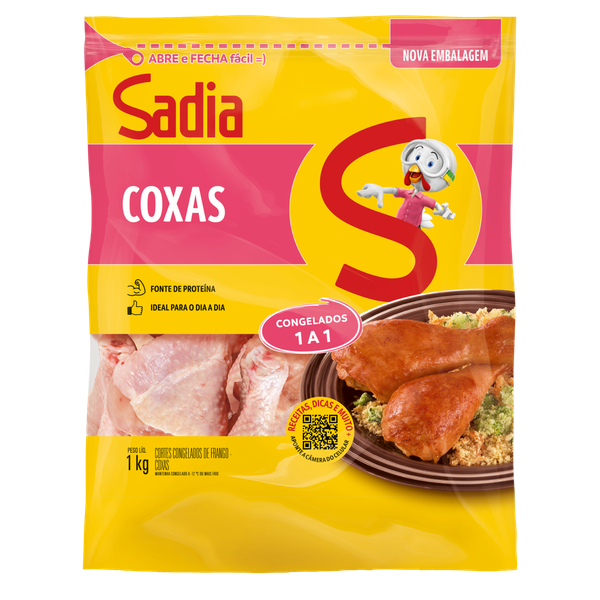 Coxa de Frango Sadia IQF Congelada Pacote 1kg