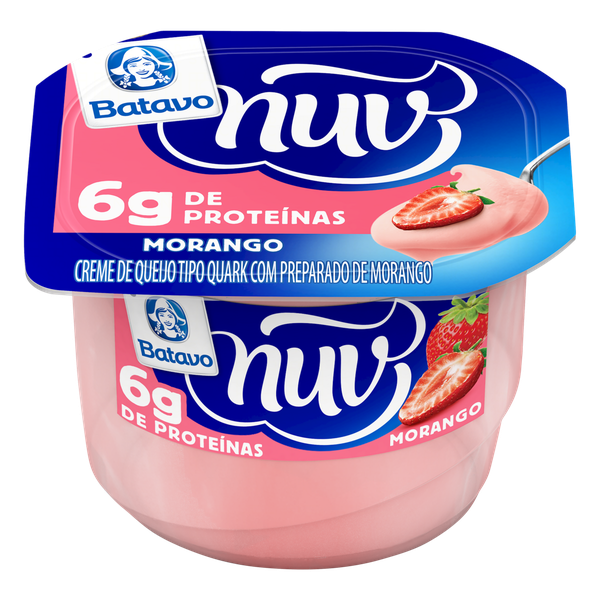 Creme de Queijo Quark Batavo Nuv Morango 100g