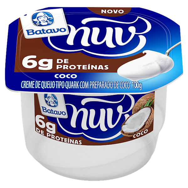 Creme de Queijo Quark Batavo Nuv Protein Coco 100g