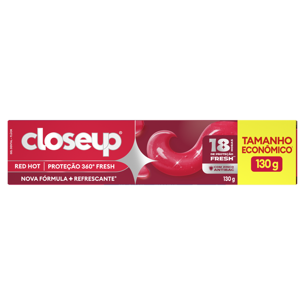 Creme Dental Close-Up Fresh Action Red Hot 130g