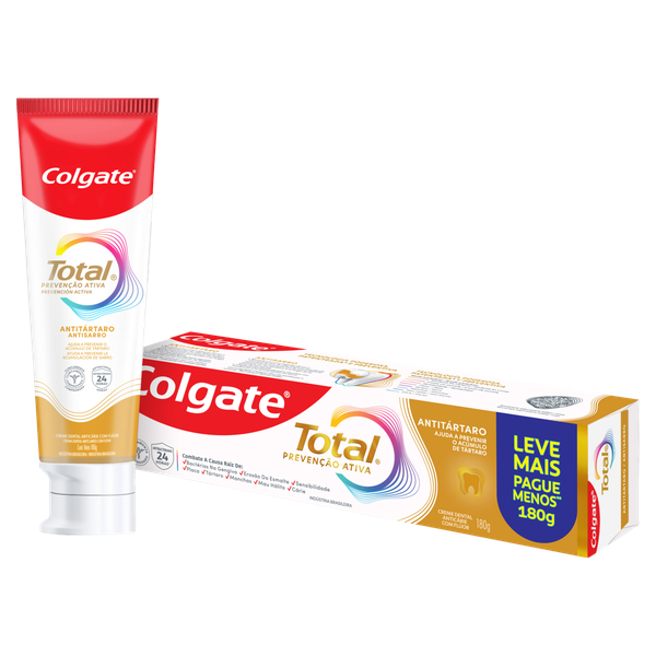 Creme Dental Colgate Total Prevenção Antitártaro 180g
