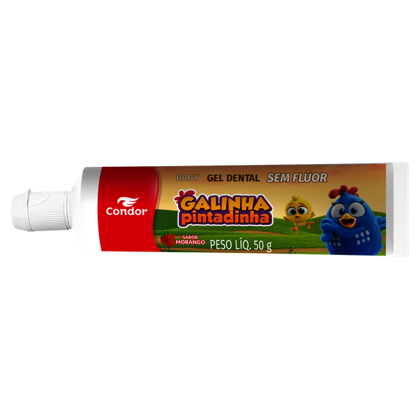 Creme Dental Gel Bambinos Condor Galinha Pintadinha sem Flúor 50g
