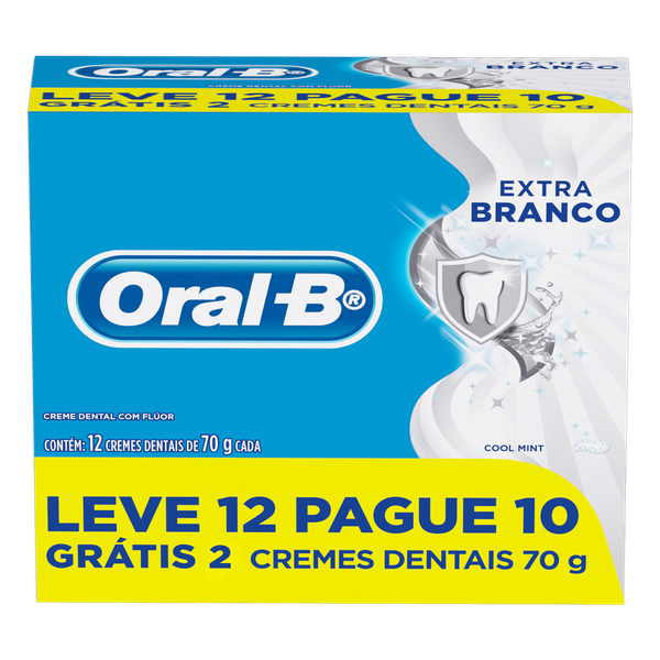 Creme Dental Oral B Extra Branco Leve 12 Pague 10 70g
