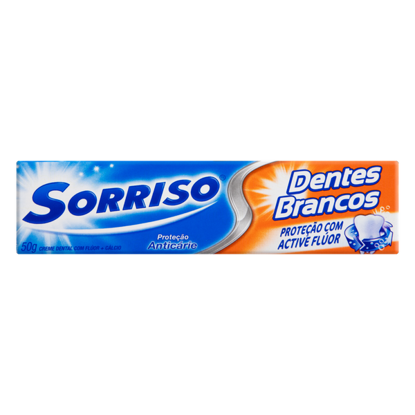 Creme Dental Sorriso Dentes Brancos Azul 50g