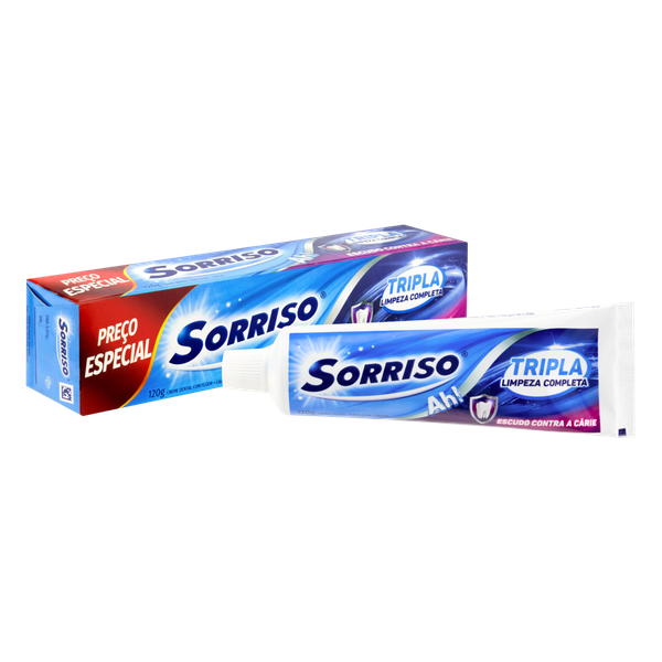 Creme Dental Sorriso Tripla Limpeza Completa 120g