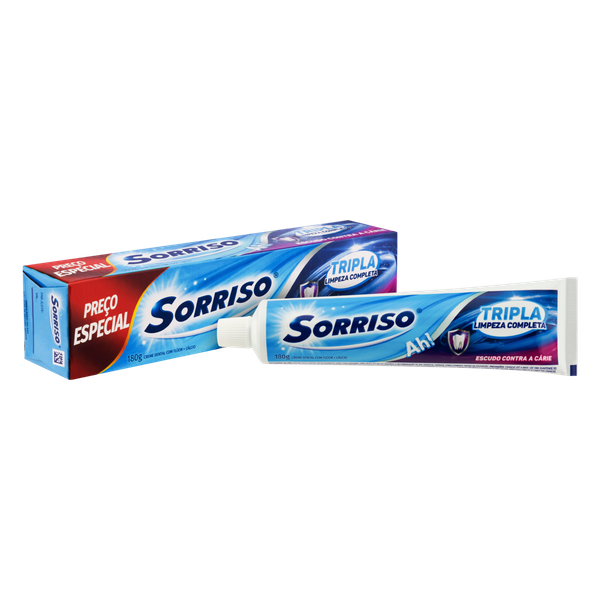 Creme Dental Sorriso Tripla Limpeza Completa 180g