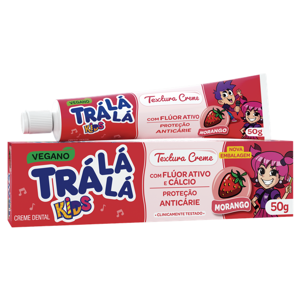 Creme Dental Tra Lá Lá Kids Morango 50g