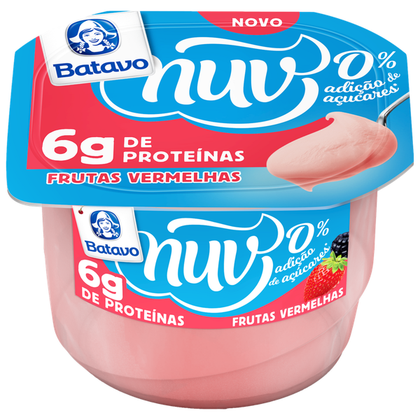 Creme de Queijo Quark Batavo Nuv 6g de Proteínas Frutas Vermelhas 100g