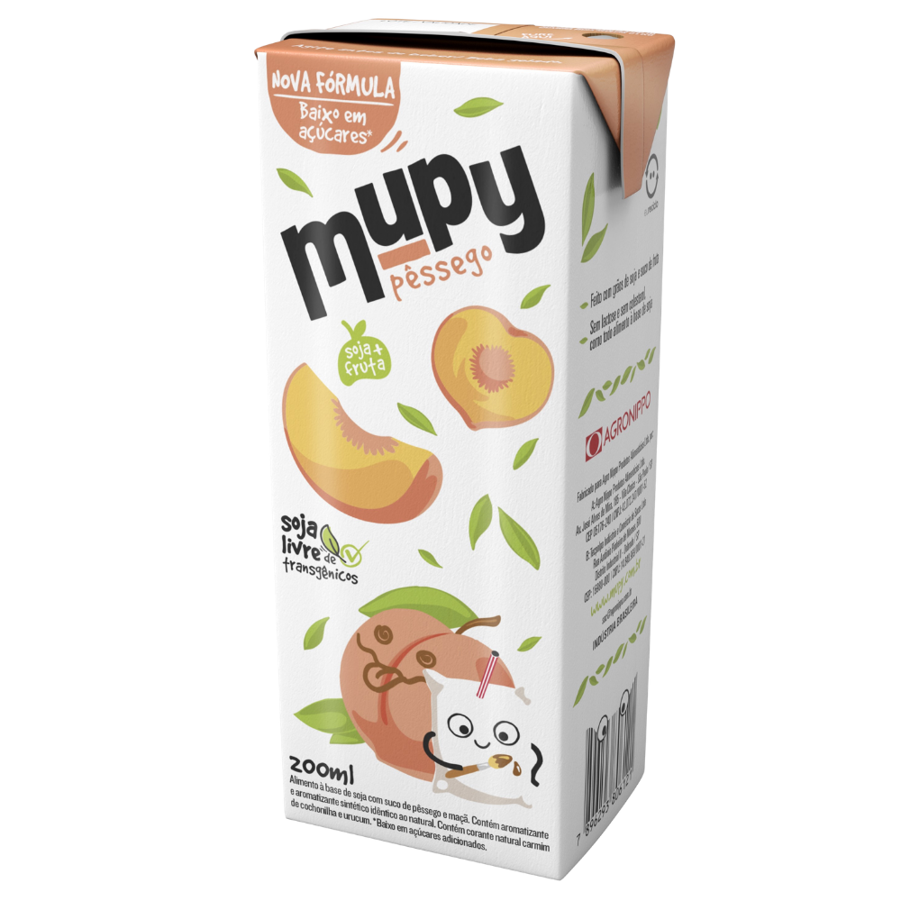 BEB SUCO MUPY SOJA NECTAR LV 200ML PESSEGO